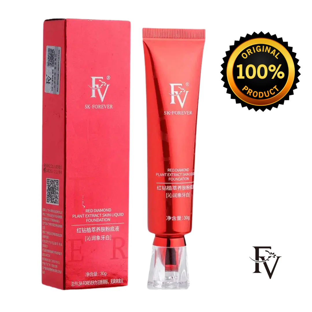 FV Liquid Foundation Full Coverage Waterproof Long Lasting Makeup Matte Finish Concealer Tube Foundation
